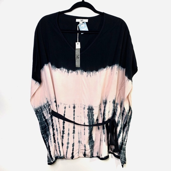 Ya Los Angeles Tops - {Ya Los Angeles} Tie Dye Kimono Top with Tie